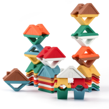7-tlg-Silikon-Stapel-Nest-Dreieck-Spielzeug-Staplerblöcke