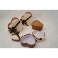 Ribbon spotted rice heart shaped gift box