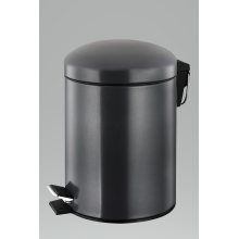 Cubo de basura de acero inoxidable negro