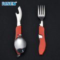 Stainless steel camping cooking set with knife / spoon / fork / cutlery set