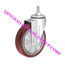 75mm PU caster wheel Threaded Type