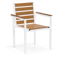 Plastic Wood Outdoor Dining Table Chair