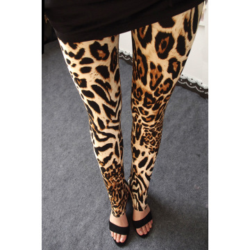 Mejor Precio Más Size Leopard Impreso Fitness Sexy Leggings Mujer