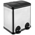 Double Stainless Steel Pedal Trash bin