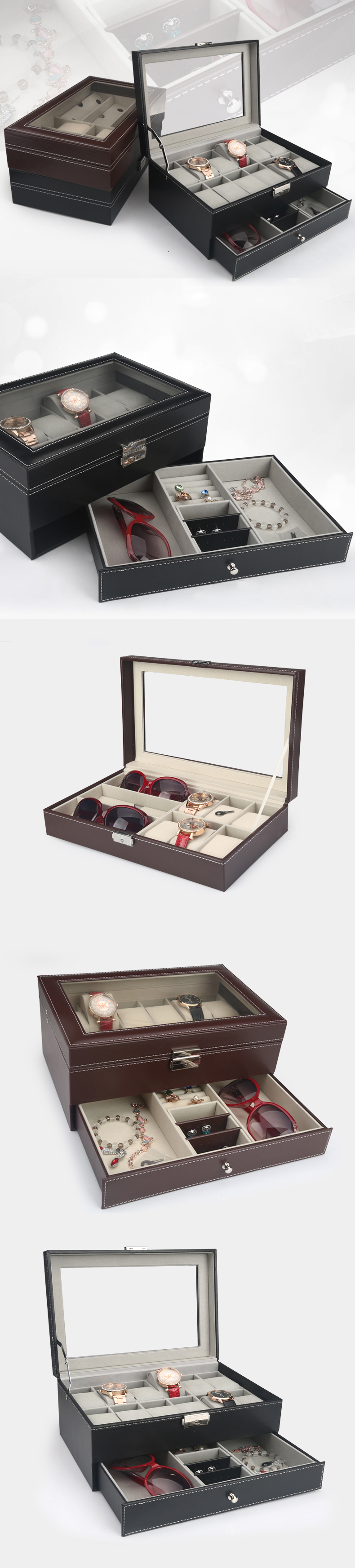 Leather Watches Stoarage Box