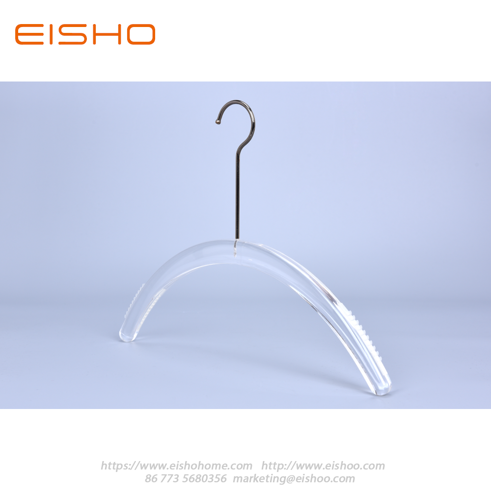 6 Semi Arc Acrylic Wedding Dress Hanger With Long Hook