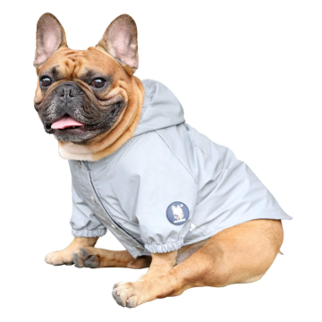 Chaqueta con capucha del impermeable del perro ligero