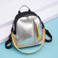 Fashionable girls' leisure reflective PU cool backpacks