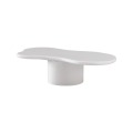 Mélanger MDF contemporain moderne MDF Mélange de base et les couleurs de correspondance peinture rond Table basse côté chêne