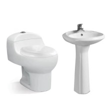 Toilet and pedestal basin set