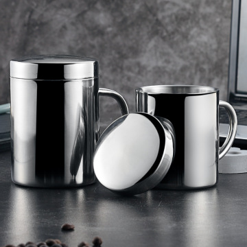 Wholesale Customized Silver Double Wall Insulated Mug