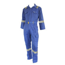 Fire resistant one piece coverall with reflective tape