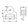 Sliding Pulley for Curtain Side Spare Parts