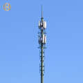 Communication Pole With Triangular Work Platform