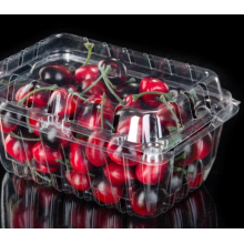 Cherry PET Plastic Tray With Lid