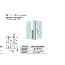 Bisagras para puertas de acero inoxidable