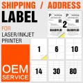 Adhesive labels a4 sticker sheet for inkjet printer