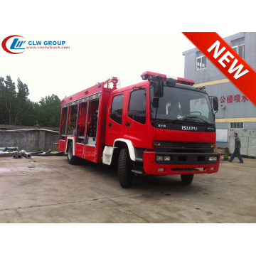 Exportación a Mozambique ISUZU camión de bomberos en polvo