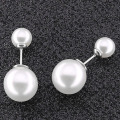 Wholesale double pearl earrings stud