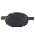 Quilted Women Fashion Waist Bag with Two Belts