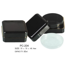 Plastic Square Empty Loose Powder Case