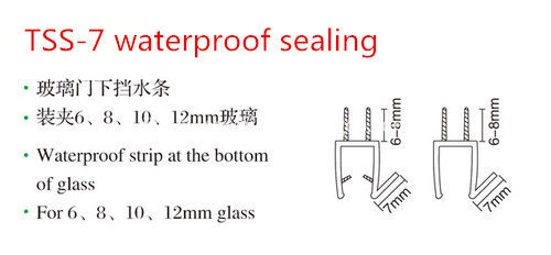 Tss 7 shower screen rubber seal