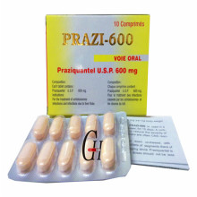 Comprimés de Praziquantel 600mg