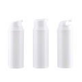 Wholesale OEM printed white 50ml 30ml cosmetic plastic PP airless face cream pump bottle