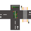 School crossing road safety led traffic lights