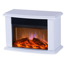 White-Electric Mini Fireplace