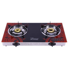 Double Burner Gas Stove, Glass Material