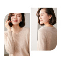 women's autumn and winter V neck cashmere sweater