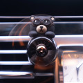 Car Air Freshener Bear Pilot Rotating Propeller Diffuser