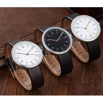 Luxury Watch Japan Movement Casual Business Leather Watch Quartz Mens Wholesale Factory