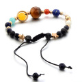 Trendy colorful beaded solar system bracelet