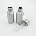 Recipientes cosméticos por atacado garrafa de conta -gotas de alumínio
