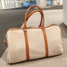 Bolsa de viagem de viagem de couro reciclada feminina