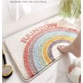 Modern rainbow water absorption bath mats