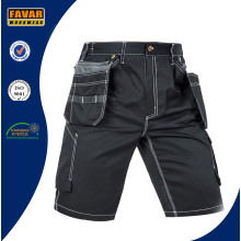 Men′s Summer Work Shorts Workwear Multi Pockets Black Cargo Shorts