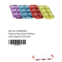 Colorful 6 cups muffin cake pan with silicone handle