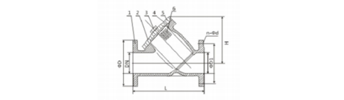 Y strainer drawing