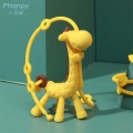 BPA livre de silicone mordedor brinquedos girafa de grau alimentício