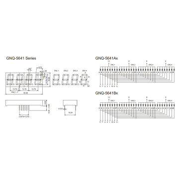 0,56inch 4 Digit 7 Segmentanzeige (GNS-5641AxBx)