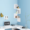 White Wall Mount Organizer 3 Tier Corner Shelf