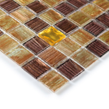 Brown Mosaic Glass Brick Floor Wall Tiles