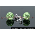 shamballa beads stud earring