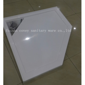 Diamond Polymarble Shower Tray with Grate (A-PM04)