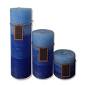 Multi-Colored decorative pillar candles