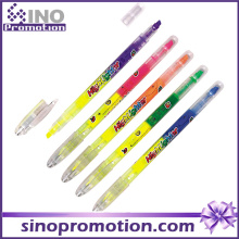 Transparent Plastic Marker Pen Double Headed Marker Pen Highlighter