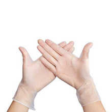 Klare transparente puderfreie Einweg-PVC-Handschuhe